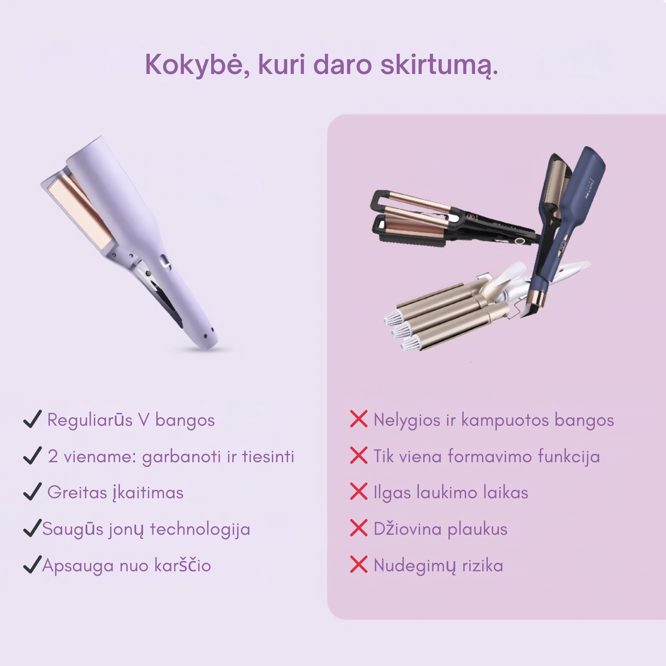 LuxeWave – glotninimo ir garbanojimo profesionalus formavimo įrankis - BaltijosGrozis.com