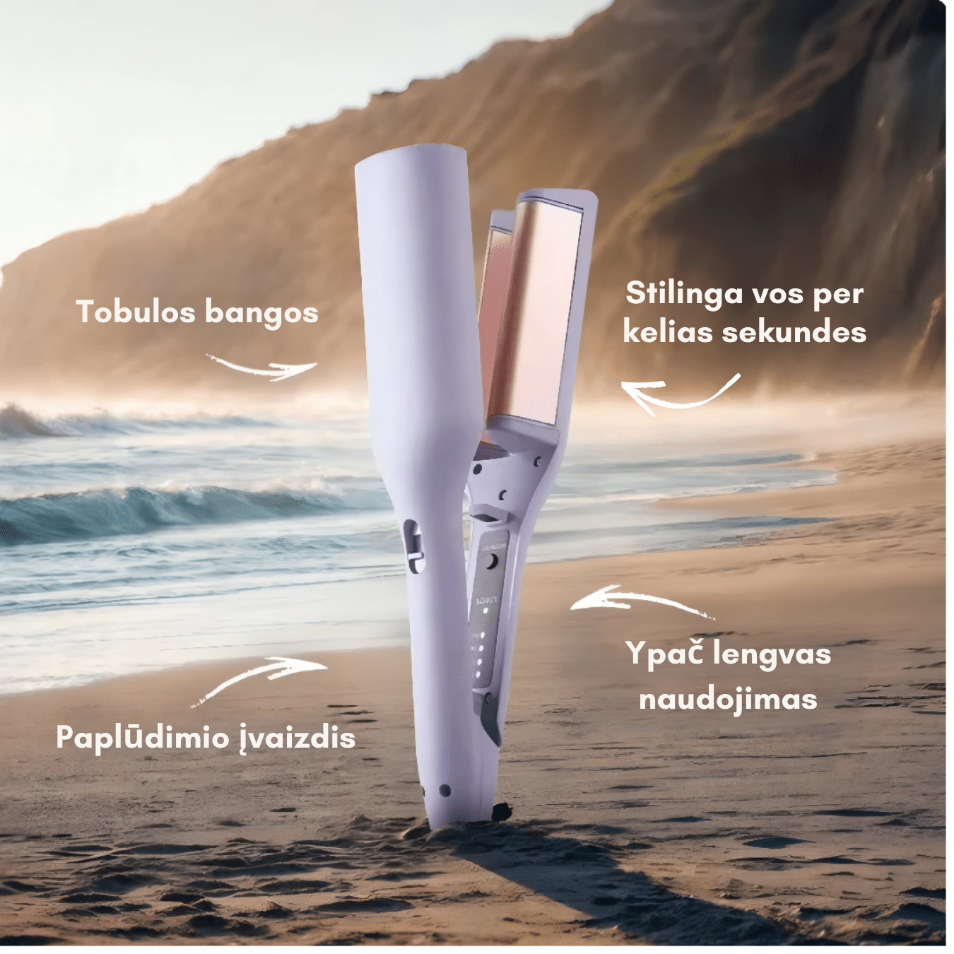 LuxeWave – glotninimo ir garbanojimo profesionalus formavimo įrankis - BaltijosGrozis.com