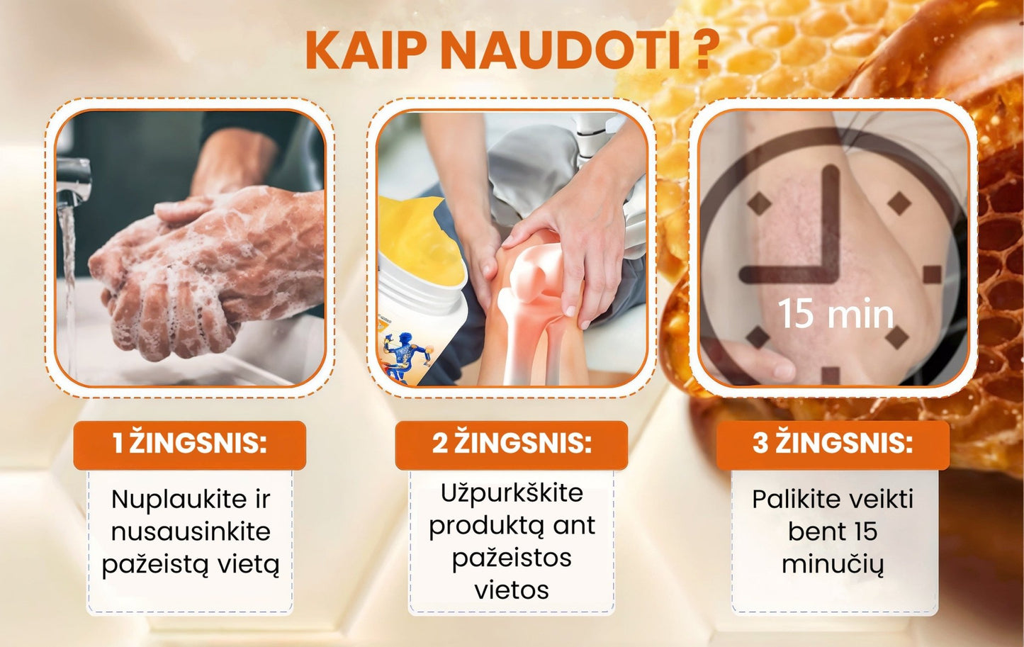 BeeMotion - Gydomasis kremas nuo sąnarių skausmo su bičių nuodais ir botulinu - BaltijosGrozis.com