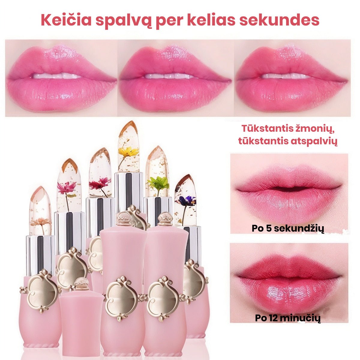CrystalBloom - Unikalus spalvą keičiantis lūpdažis - BaltijosGrozis.com