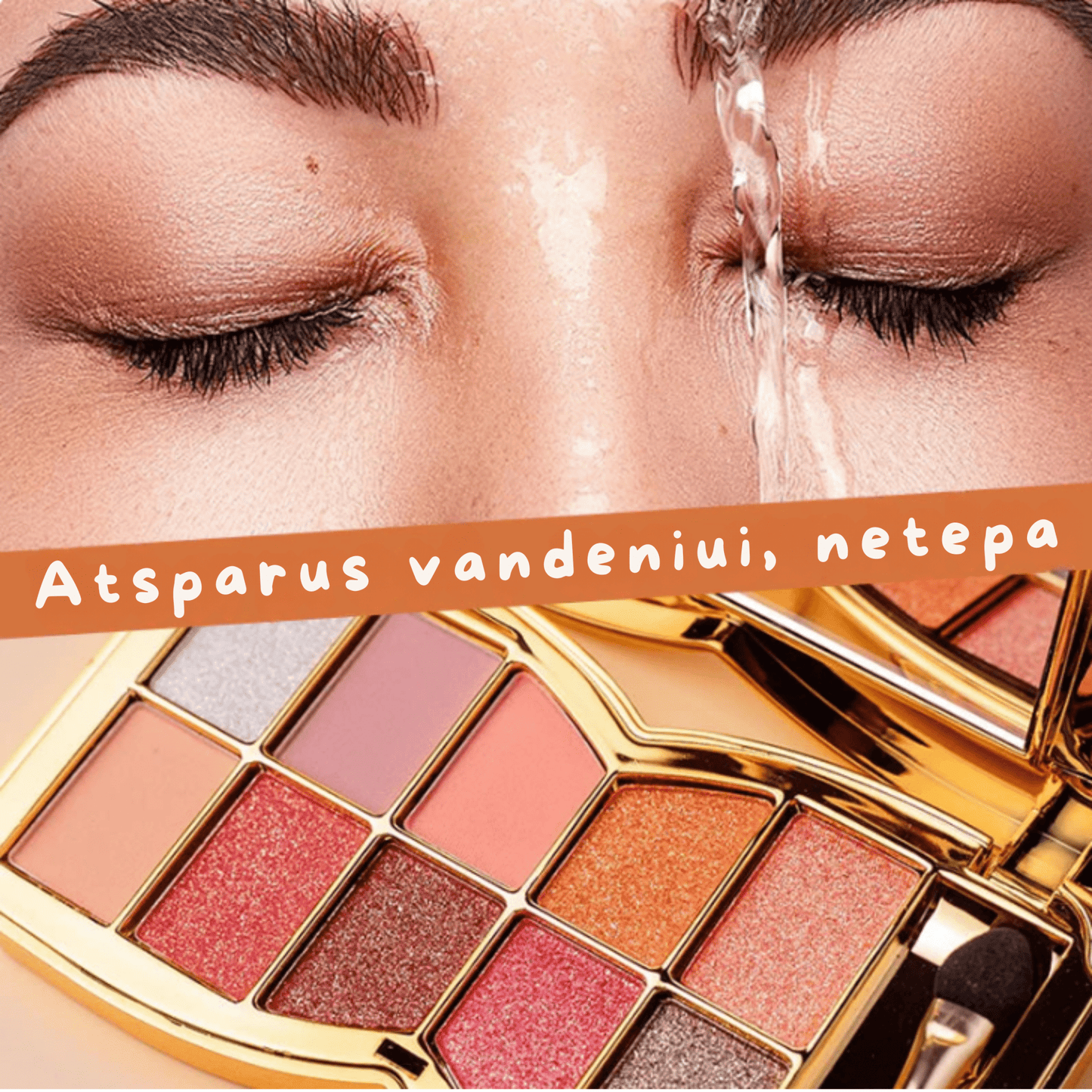 LuxeGlitz – 10 spalvų blizgių akių šešėlių paletė - BaltijosGrozis.com