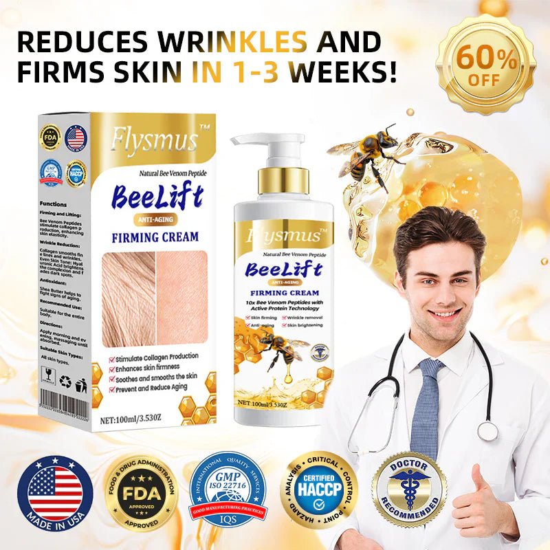 Flysmus™ BeeLift Kremas Stangrinantis Prieš Amžių – Kovoja su odos suglebimu ir raukšlėmis! - BaltijosGrozis.com