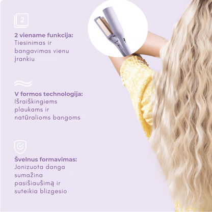 LuxeWave – glotninimo ir garbanojimo profesionalus formavimo įrankis - BaltijosGrozis.com