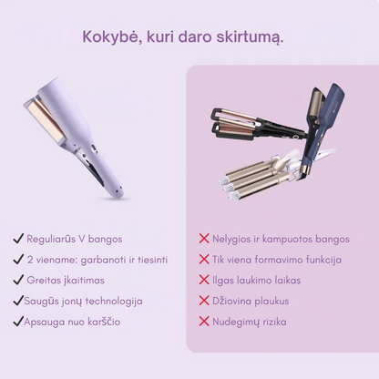 LuxeWave – glotninimo ir garbanojimo profesionalus formavimo įrankis - BaltijosGrozis.com