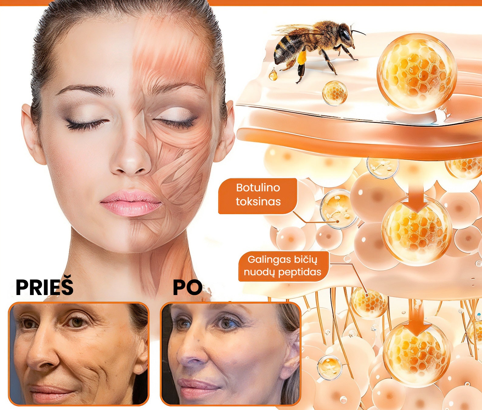 Dermavie - Stangrinantis kūno kremas su botulinu | Atrodysite puikiai akimirksniu - BaltijosGrozis.com
