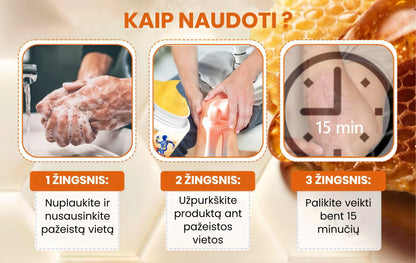 BeeMotion - Gydomasis kremas nuo sąnarių skausmo su bičių nuodais ir botulinu - BaltijosGrozis.com